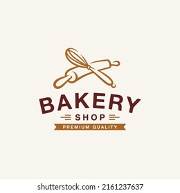 Bakery shop logo design template.