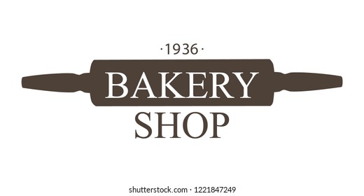 Bakery Shop logo, label, badge, emblem vector template. Vintage style Bakery logotype on white background