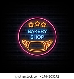 Bakery Shop Logo Neon Signs