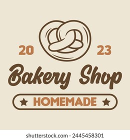 Bakery shop Logo sign badge isolated. Bakery Logo vintage design vector illustration template icon.
