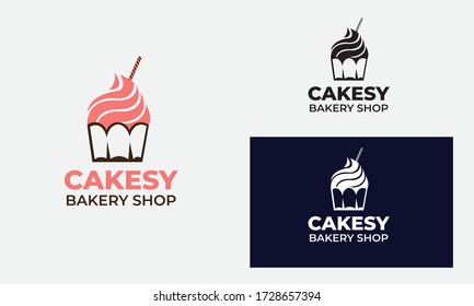 Bakery Shop Logo with style modern for business bread shop , pastry , cake shop , patisserie , home bakery 