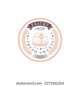 Bakery Shop Logo with style modern for business bread shop , pastry , cake shop , patisserie , home bakery