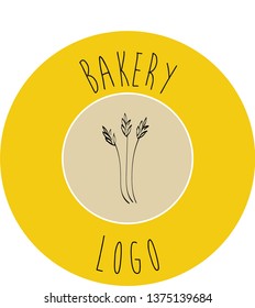 bakery shop logo template round
