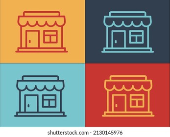 Bakery Shop Logo Template, Simple Flat Icon of bakery,shop,food
