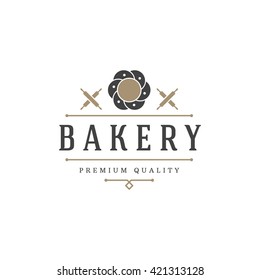 Bakery Shop Logo Template. Vector object and Icons for Pastry Food Label or Badge, Emblem Graphics. 