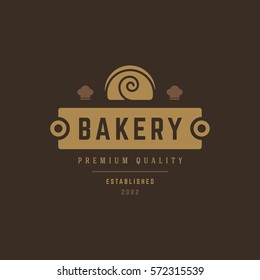 Bakery Shop Logo Template. Vector object and Icons for Pastry Food Label or Badge, Bakery Food Logotype Design, Emblems Graphics. 