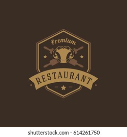 Bakery Shop Logo Template. Vector object and Icons for Pastry Food Label or Badge, Bakery Food Logotype Design, Emblems Graphics. 