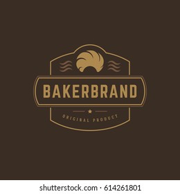 Bakery Shop Logo Template. Vector object and Icons for Pastry Food Label or Badge, Bakery Food Logotype Design, Emblems Graphics. 