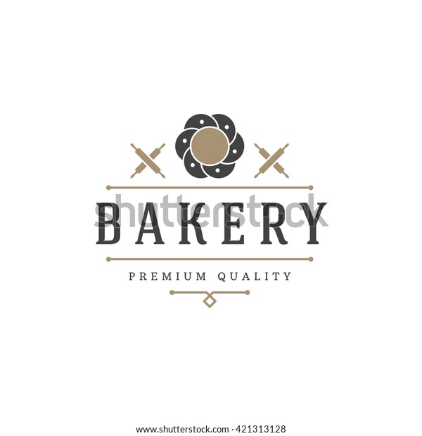 Bakery Shop Logo Template Vector Object Stock Vector (Royalty Free ...