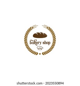 plantilla de logotipo de tienda de panadería en fondo blanco