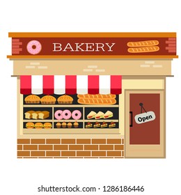 A bakery shop is on the white background.