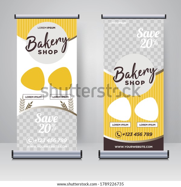 Bakery Shop Rollup X Banner Design Stock Vector Royalty Free 1789226735