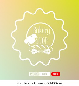  bakery shop sign, icon, vector