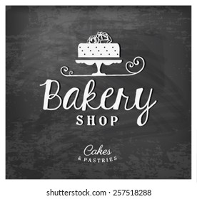 Bakery Shop Typographical Text on Chalkboard