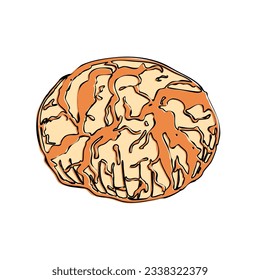 Bakery shop vector flat illustration bread  