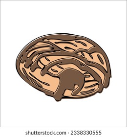 Bakery shop vector flat illustration donut