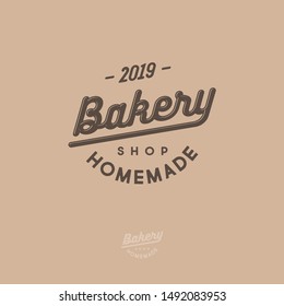 Bakery shop vintage logo. Bakery and pastry sign. Homemade organic product.