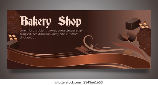 Diseño de banderas de la tienda de panaderías