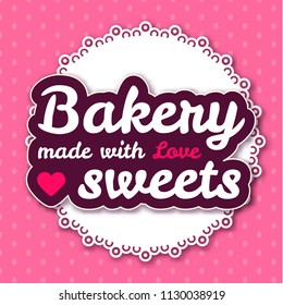 Bakery Sign. Cafe Badge. Vector illustration