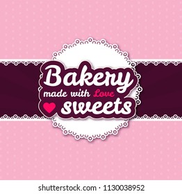 Bakery Sign. Cafe Badge. Vector illustration