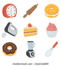 Bakery Sign Emoji Icon Illustration. Pastry Vector Symbol Emoticon Design Clip Art Sign Comic Style.