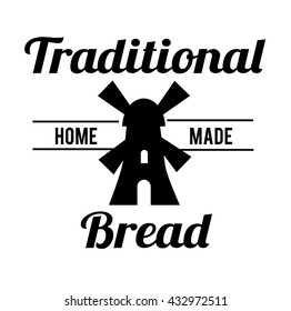 Bakery sign isolated on white background. Vector art.