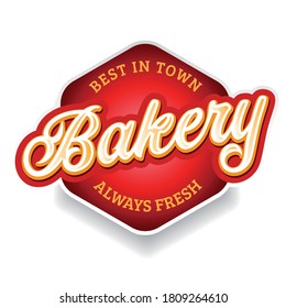 Bakery sign label lettering vintage