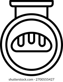 Diseño de Vector de letrero de panadería en estilo moderno, logotipo de tienda y concepto de tienda de pan, ilustración de marca de pastelería. Icono de línea