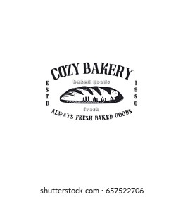 Bakery signboard. Vector typographic colorful design. Badges for your holiday design postcards, posters.