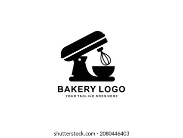 Bakery simple flat logo vector illustration