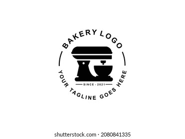 Bakery simple flat logo vector illustration