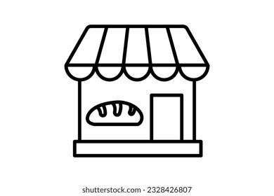 Bakery Store icon. Line icon style design. Simple vector design editable