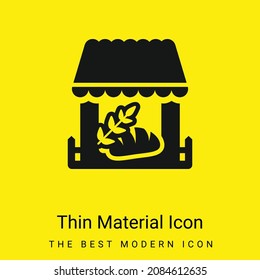 Panadería Almacenar un icono mínimo de material amarillo brillante
