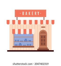 bakery store on white background