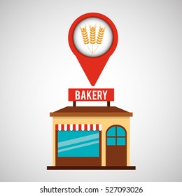 bakery store wheat spike vector illustration eps 10
