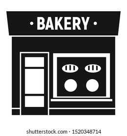 Bakery street shop icon. Simple illustration of bakery street shop vector icon for web design isolated on white background