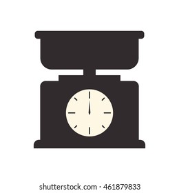 Bakery supply concept represented by weight icon. Isolated and flat illustration