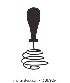 Bakery supply concept represented by mixer icon. Isolated and flat illustration