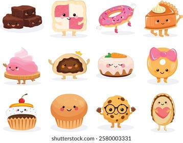 Bakery Sweet Delicious Cute Vector Illustrations