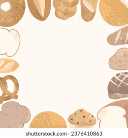 Bakery Sweet Food Frame Background