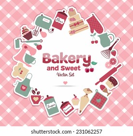 Bakery and sweet illustration