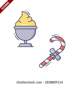 bakery and sweet set vector illustration icon