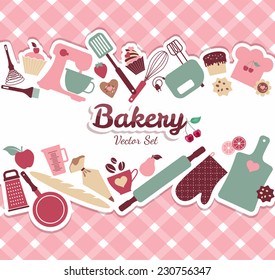 bakery and sweets abstract illustration.