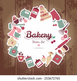 Bakery and sweets abstract illustration.