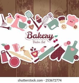 Bakery and sweets abstract illustration.