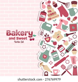 Bakery and sweets abstract illustration