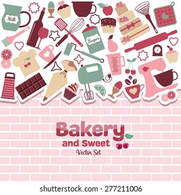 Bakery and sweets abstract illustration.