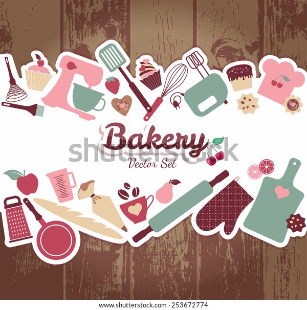 Bakery Sweets Abstract Illustration Stock Vector (Royalty Free) 253672774