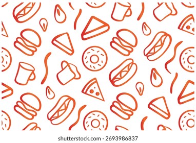Bakery and Sweets Seamless Pattern Vector Illustration