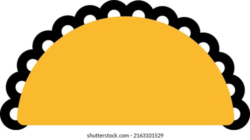 Bakery taco, illustration, vector on a white background.